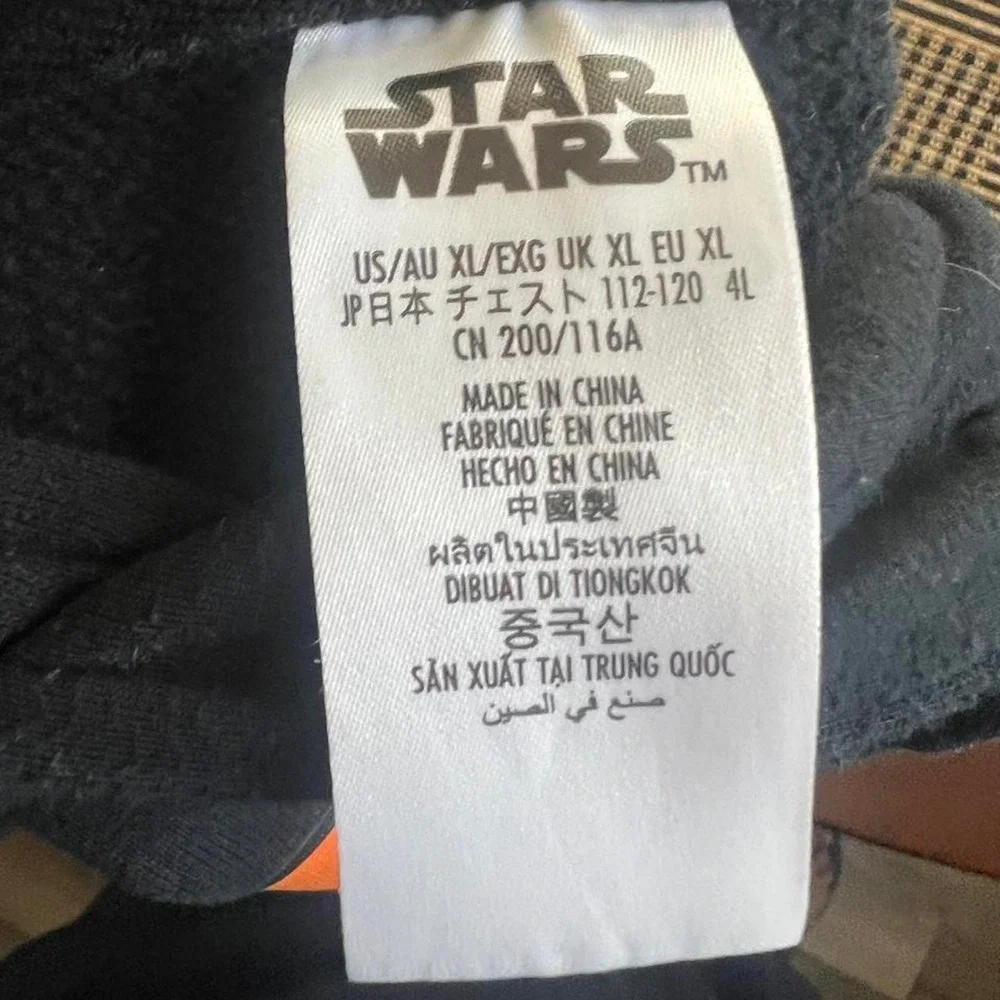 Star Wars Hoodie Mens XL Black Graphic Pullover Sweatshirt Disney Lucasfilm